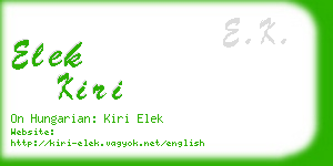 elek kiri business card